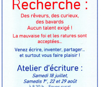 Atelier d'écriture