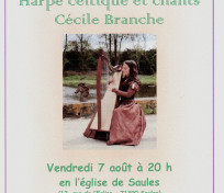 Concert de harpe celtique et chants par Cécile Branche